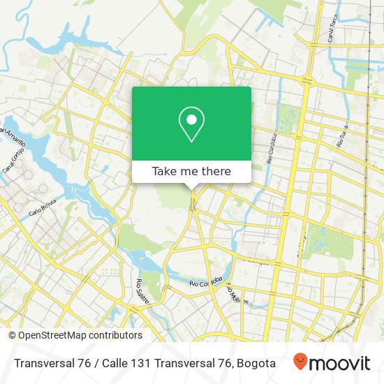 Transversal 76 / Calle 131 Transversal 76 map