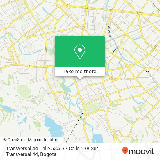 Transversal 44 Calle 53A S / Calle 53A Sur Transversal 44 map