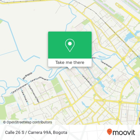 Calle 26 S / Carrera 99A map