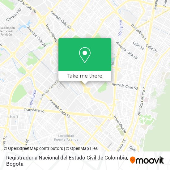 Registraduría Nacional del Estado Civil de Colombia map