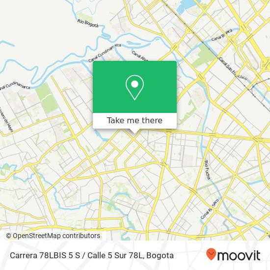Mapa de Carrera 78LBIS 5 S / Calle 5 Sur 78L