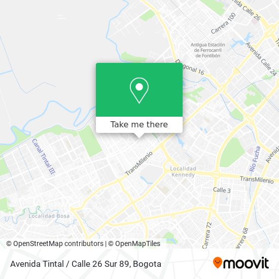Avenida Tintal / Calle 26 Sur 89 map
