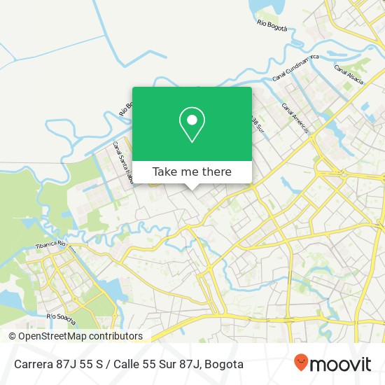 Mapa de Carrera 87J 55 S / Calle 55 Sur 87J