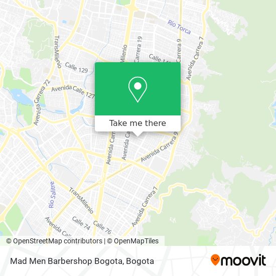 Mad Men Barbershop Bogota map