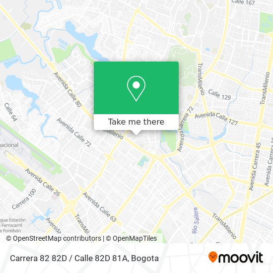 Carrera 82 82D / Calle 82D 81A map