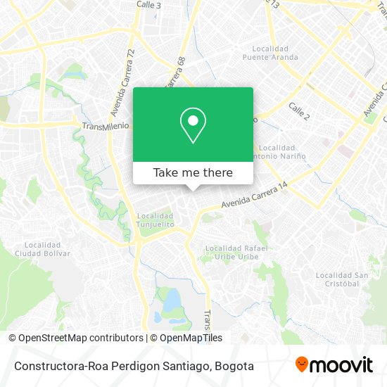 Constructora-Roa Perdigon Santiago map