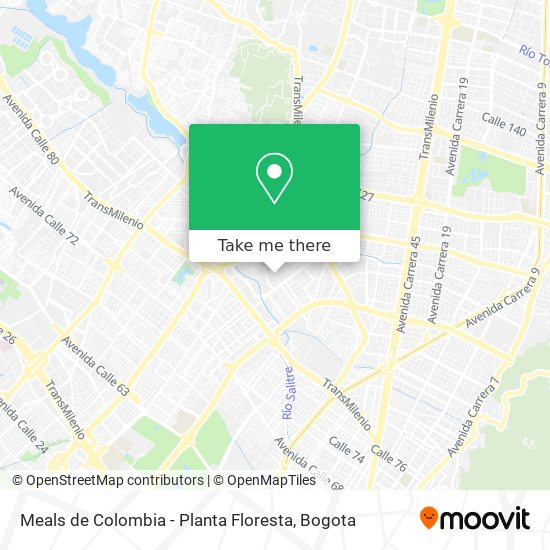 Meals de Colombia - Planta Floresta map