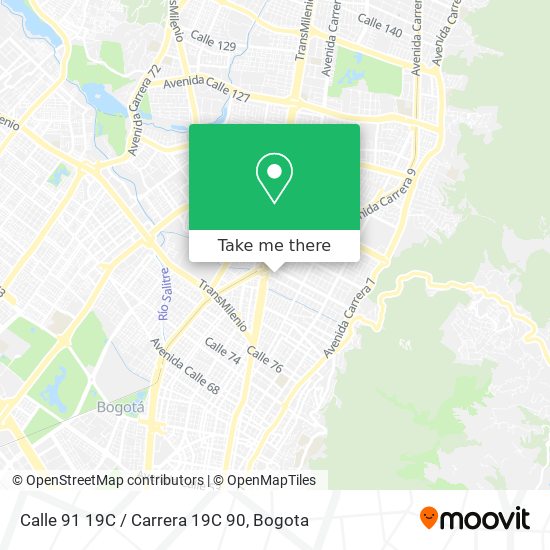 Mapa de Calle 91 19C / Carrera 19C 90
