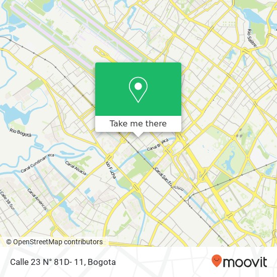 Calle 23 N° 81D- 11 map