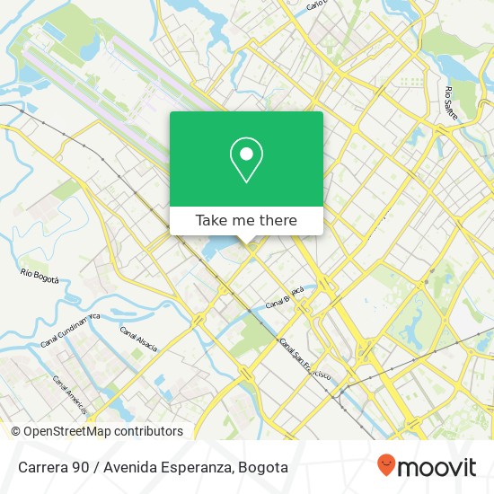 Mapa de Carrera 90 / Avenida Esperanza