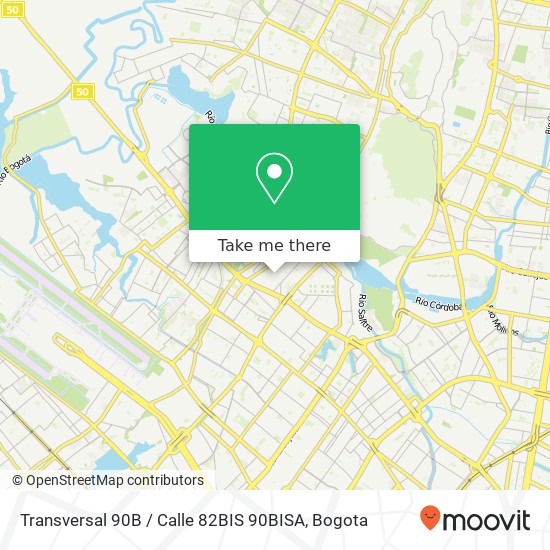 Transversal 90B / Calle 82BIS 90BISA map