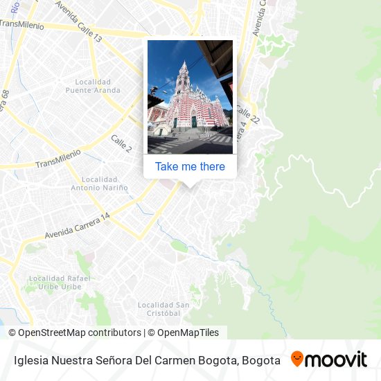 Iglesia Nuestra Señora Del Carmen Bogota map