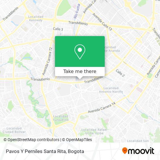 Pavos Y Perniles Santa Rita map