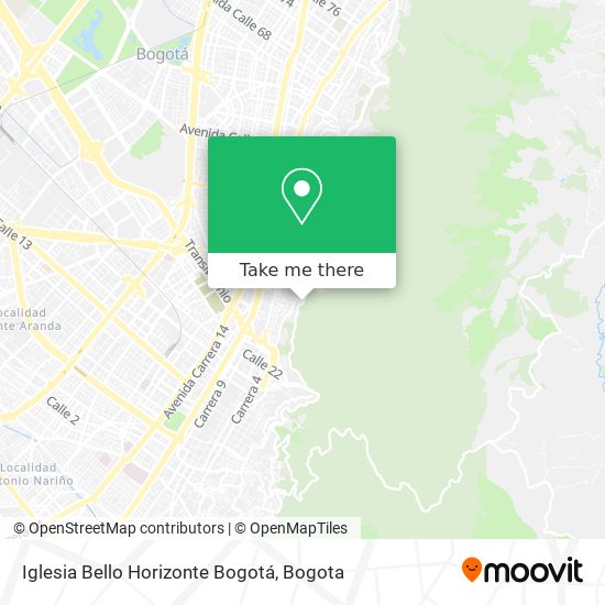 Iglesia Bello Horizonte Bogotá map