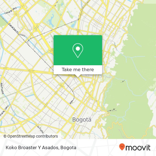 Koko Broaster Y Asados map