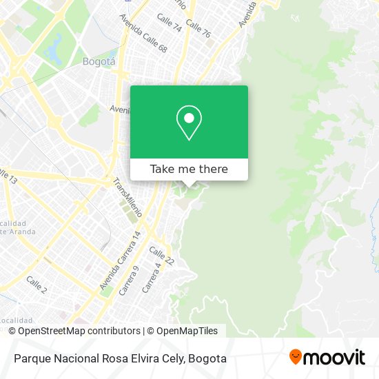 Parque Nacional Rosa Elvira Cely map