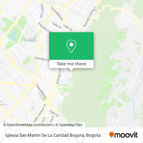 Iglesia San Martin De La Caridad Bogota map