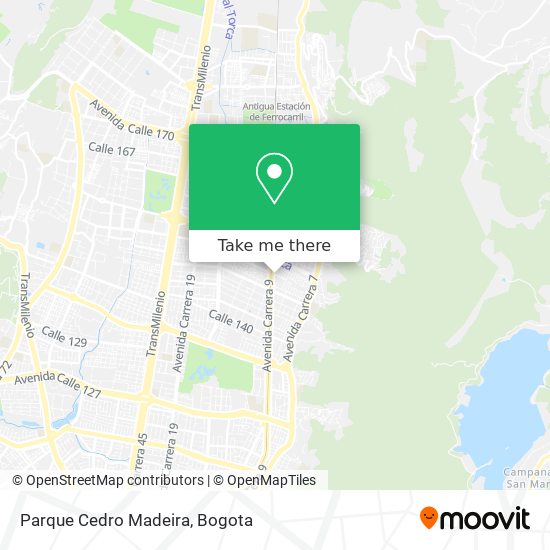 Parque Cedro Madeira map