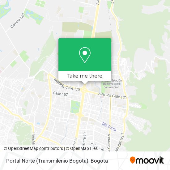 Portal Norte (Transmilenio Bogota) map