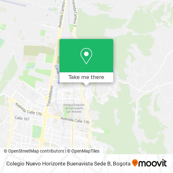 Colegio Nuevo Horizonte Buenavista Sede B map