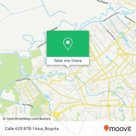 Mapa de Calle 62S 87B-16sur