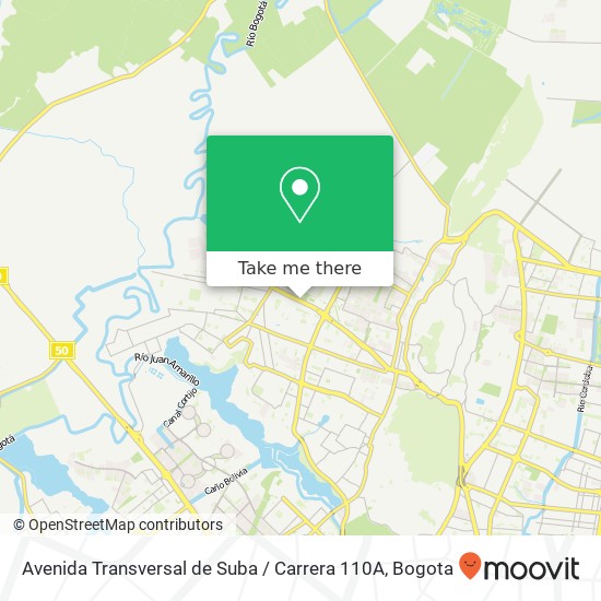 Avenida Transversal de Suba / Carrera 110A map