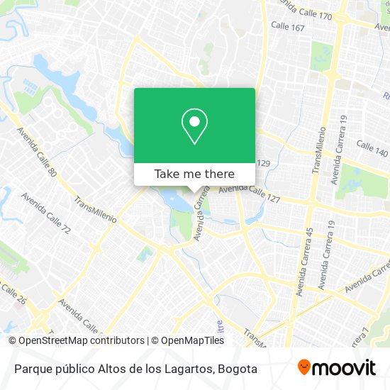 Parque público Altos de los Lagartos map