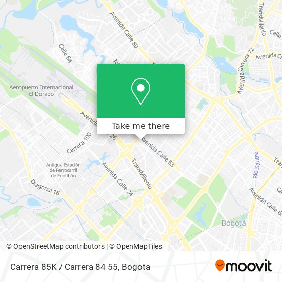Mapa de Carrera 85K / Carrera 84 55