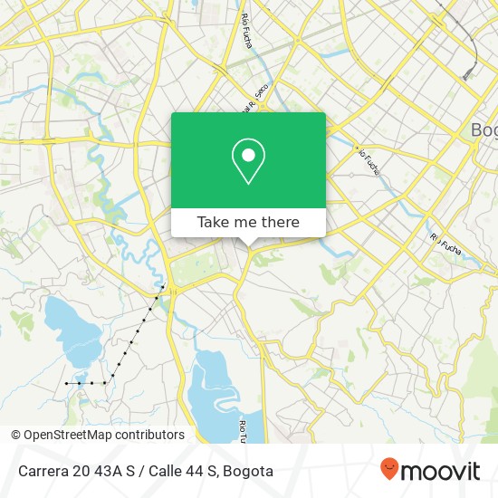 Mapa de Carrera 20 43A S / Calle 44 S