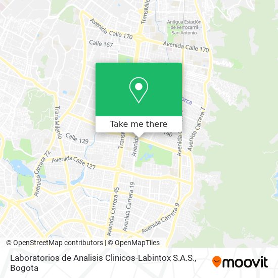 Mapa de Laboratorios de Analisis Clinicos-Labintox S.A.S.