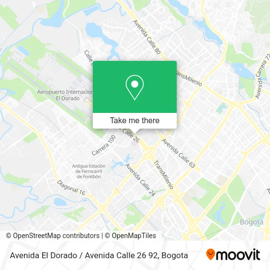 Mapa de Avenida El Dorado / Avenida Calle 26 92