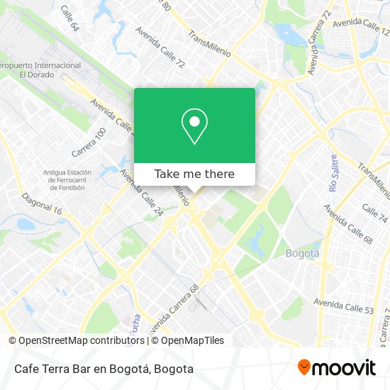 Cafe Terra Bar en Bogotá map