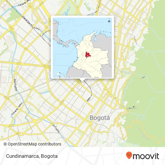 Cundinamarca map