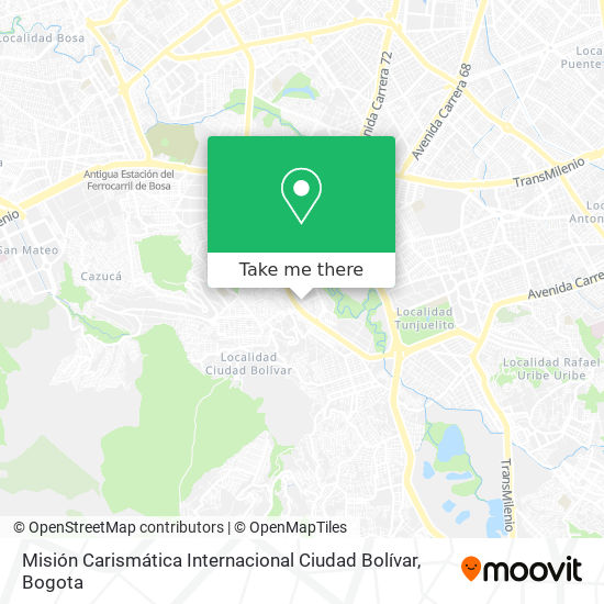 Mapa de Misión Carismática Internacional Ciudad Bolívar