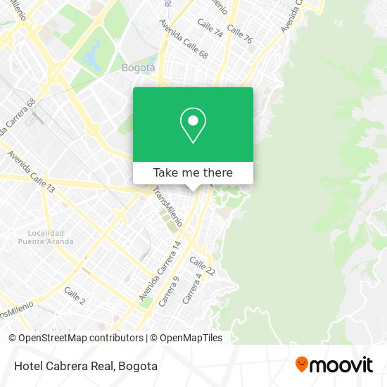 Hotel Cabrera Real map