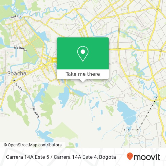 Mapa de Carrera 14A Este 5 / Carrera 14A Este 4