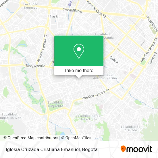 Iglesia Cruzada Cristiana Emanuel map
