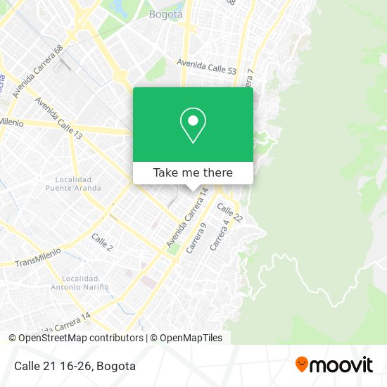 Calle 21 16-26 map