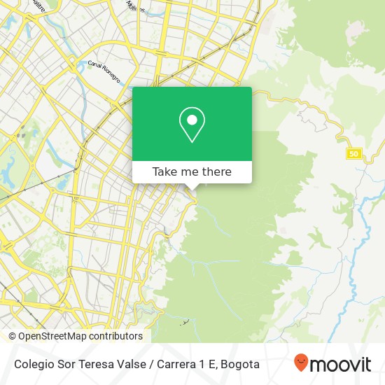 Colegio Sor Teresa Valse / Carrera 1 E map