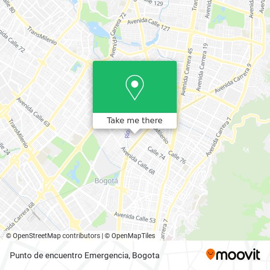 Mapa de Punto de encuentro Emergencia