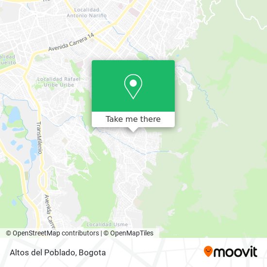 Mapa de Altos del Poblado