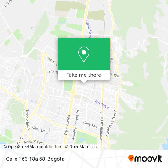 Mapa de Calle 163 18a 58