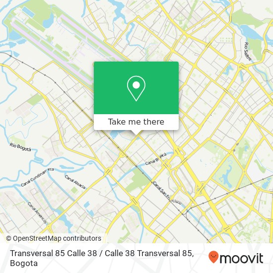 Transversal 85 Calle 38 / Calle 38 Transversal 85 map
