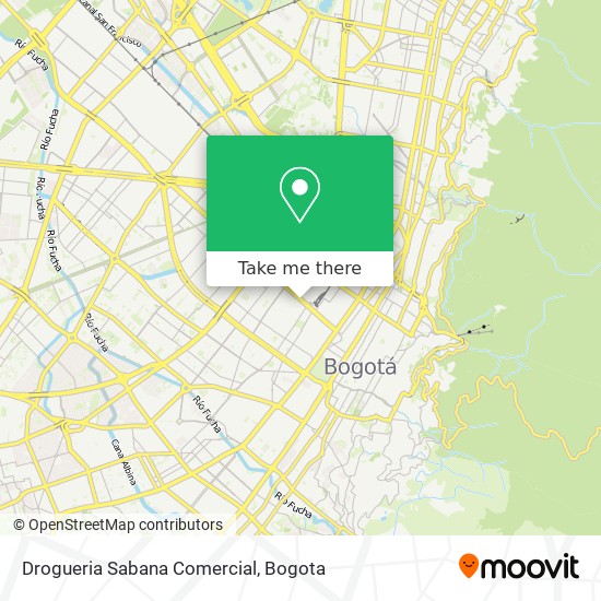 Mapa de Drogueria Sabana Comercial