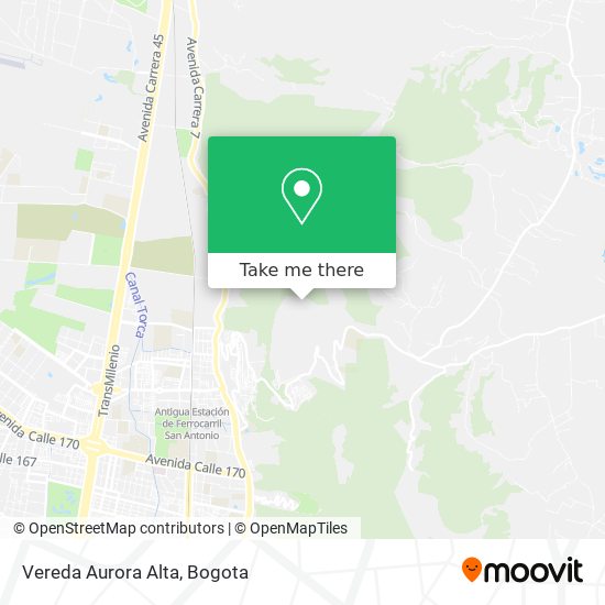 Vereda Aurora Alta map