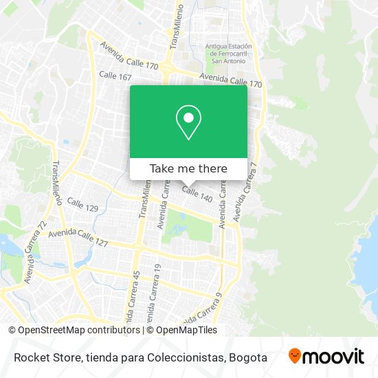 Mapa de Rocket Store, tienda para Coleccionistas