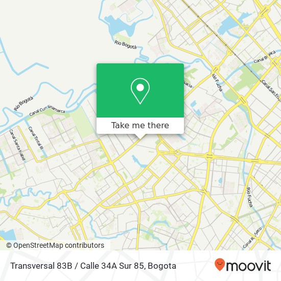 Transversal 83B / Calle 34A Sur 85 map