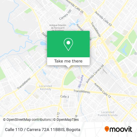 Calle 11D / Carrera 72A 11BBIS map