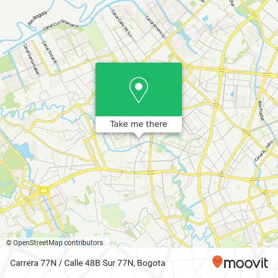 Mapa de Carrera 77N / Calle 48B Sur 77N