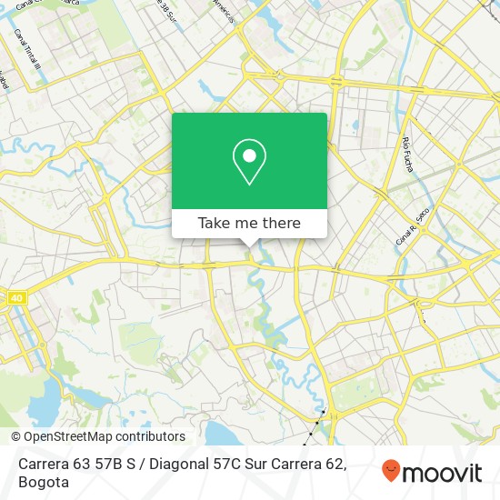 Carrera 63 57B S / Diagonal 57C Sur Carrera 62 map